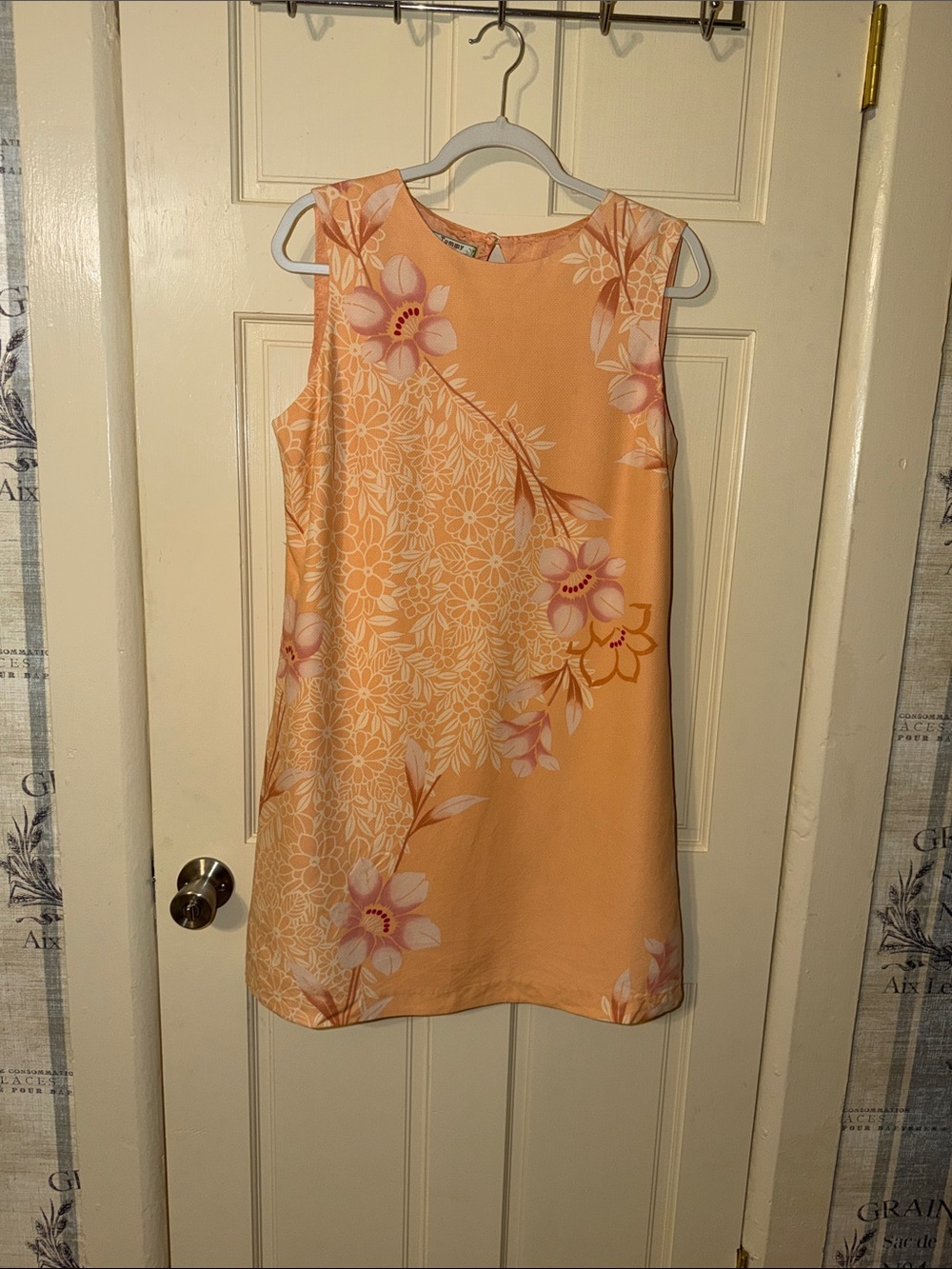 Tommy Bahama Peach Floral Sleeveless Shift Dress